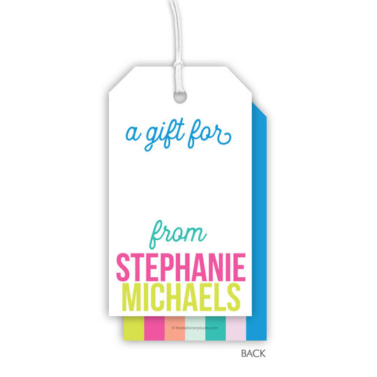 Bright A Gift From Vertical Hanging Gift Tags